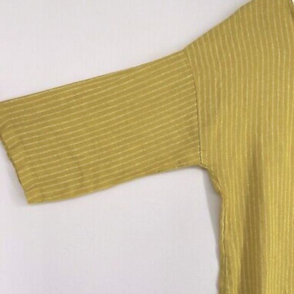 Lungo L’Arno Linen Yellow Striped Blouse - Picture 5 of 10